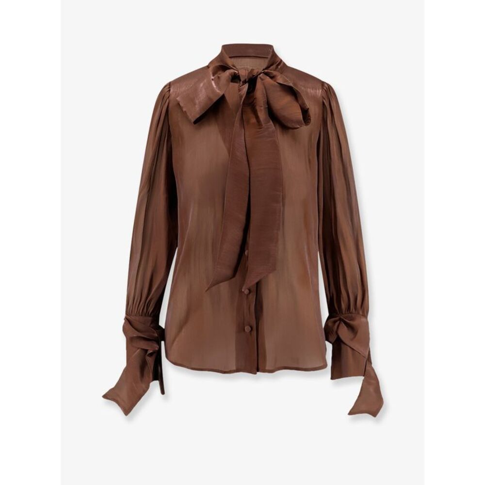 Actualee Women Satin Shirt With Padded Shoulders